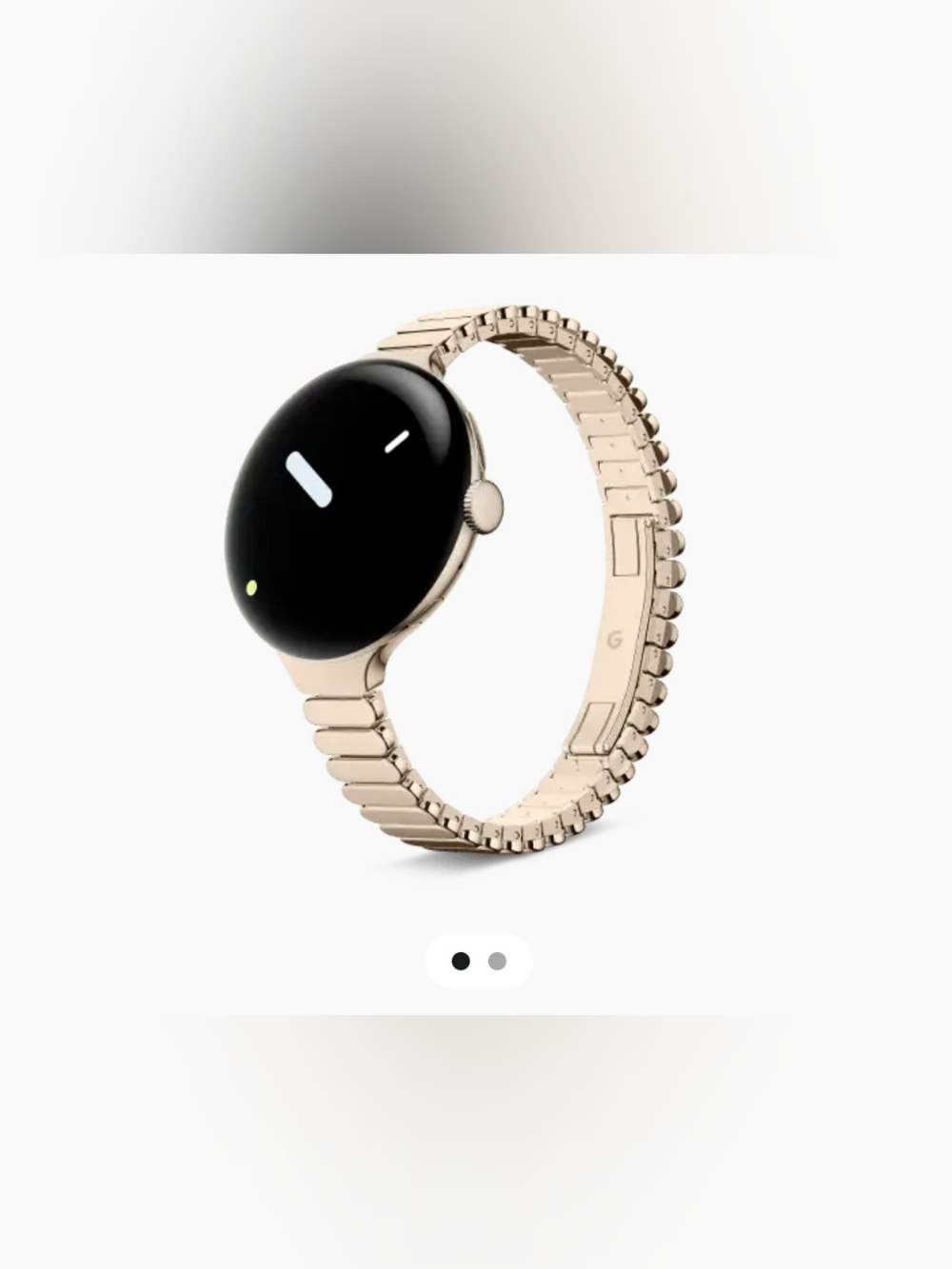 Google Pixel Watch Slim Metal Band In Champagne Gold